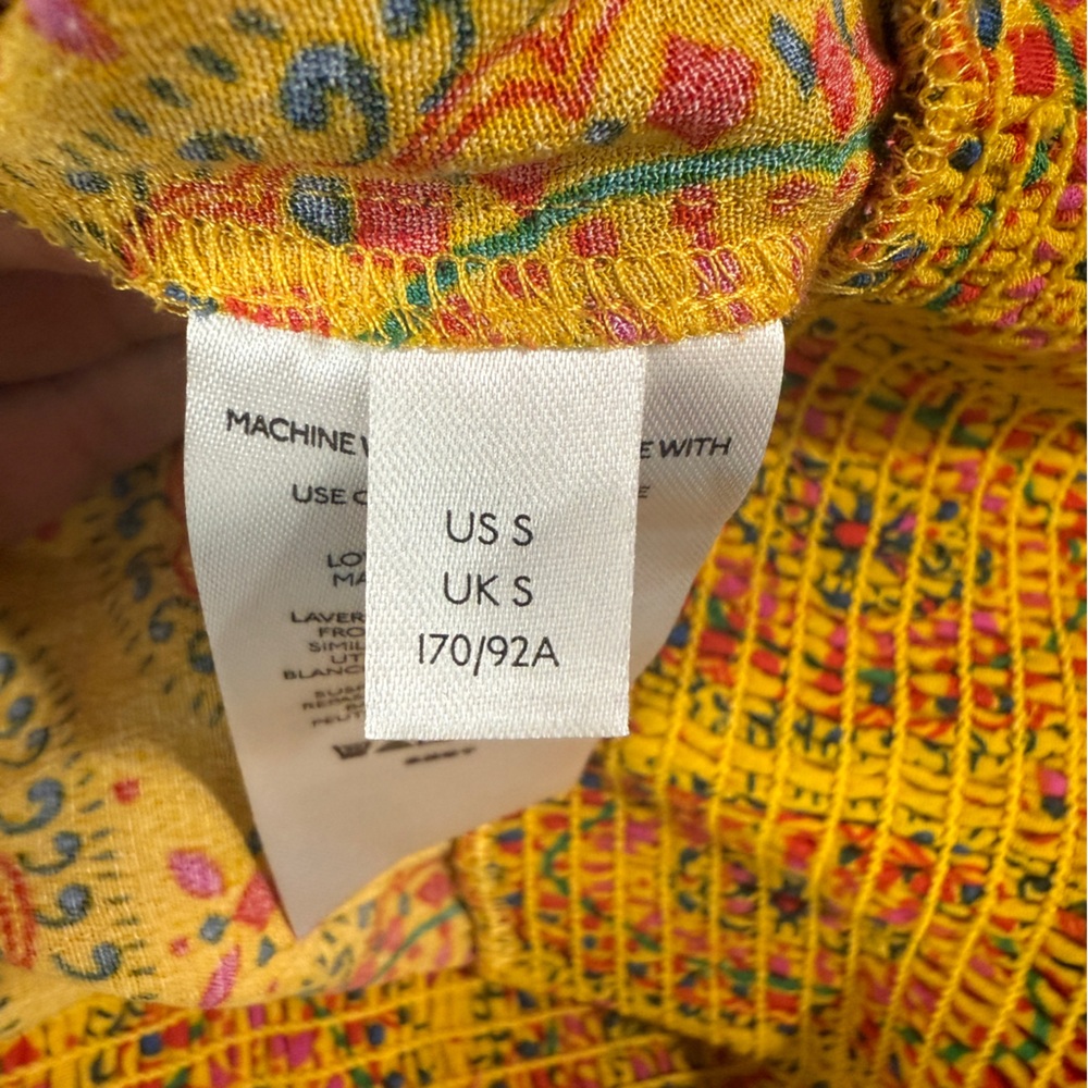 Maeve Yellow Paisley Tie-Waist Blouse - Picture 6 of 11